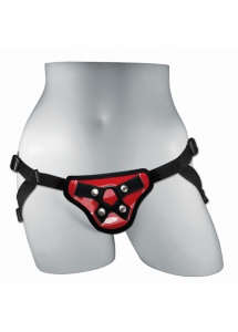 Uprząż do strap-on - Sportsheets Entry Level Strap-On  czerwona
