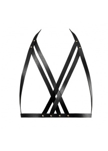 Uprząż jak stanik - Bijoux Indiscrets Maze Halter Bra Harness Czarny