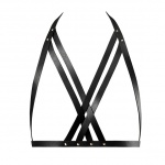 Uprząż jak stanik - Bijoux Indiscrets Maze Halter Bra Harness Czarny