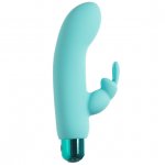 Wibrator 2w1 króliczek - PowerBullet Alice’s Bunny Vibrator 10 Function  Zielony