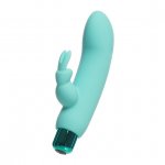 Wibrator 2w1 króliczek - PowerBullet Alice’s Bunny Vibrator 10 Function  Zielony