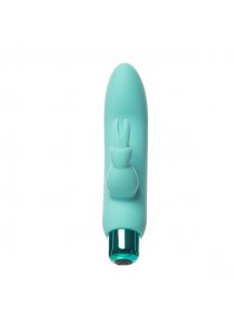Wibrator 2w1 króliczek - PowerBullet Alice’s Bunny Vibrator 10 Function  Zielony