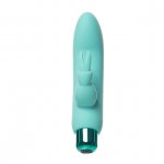 Wibrator 2w1 króliczek - PowerBullet Alice’s Bunny Vibrator 10 Function  Zielony