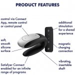 Wibrator dla par - Satisfyer Double Fun   Czarny