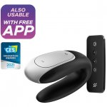 Wibrator dla par - Satisfyer Double Fun   Czarny