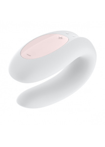 Wibrator dla par sterowany aplikacją - Satisfyer Double Joy   Biały