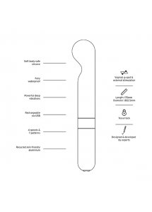 Wibrator do punktu G - Love Not War Kama Szary