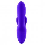 Wibrator do punktu G z masażerem łechtaczki i sromu - FeelzToys TriVibe G-Spot Vibrator with Clitoral & Labia Stimulation   Fioletowy