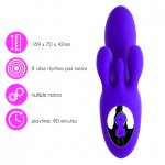 Wibrator do punktu G z masażerem łechtaczki i sromu - FeelzToys TriVibe G-Spot Vibrator with Clitoral & Labia Stimulation   Fioletowy