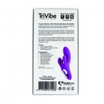 Wibrator do punktu G z masażerem łechtaczki i sromu - FeelzToys TriVibe G-Spot Vibrator with Clitoral & Labia Stimulation   Fioletowy
