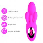 Wibrator do punktu G z masażerem łechtaczki i sromu - FeelzToys TriVibe G-Spot Vibrator with Clitoral & Labia Stimulation   Różowy