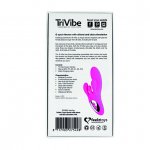 Wibrator do punktu G z masażerem łechtaczki i sromu - FeelzToys TriVibe G-Spot Vibrator with Clitoral & Labia Stimulation   Różowy