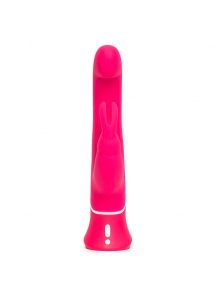 Wibrator do punktu G ze stymulatorem łechtaczki - Happy Rabbit G-Spot Pink  