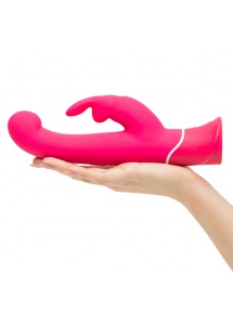 Wibrator do punktu G ze stymulatorem łechtaczki - Happy Rabbit G-Spot Pink  