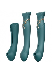 Wibrator grzejący pulsujący do punktu G - Zalo Queen Set G-Spot Pulsewave Vibrator   Zielony