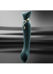 Wibrator grzejący pulsujący do punktu G - Zalo Queen Set G-Spot Pulsewave Vibrator   Zielony