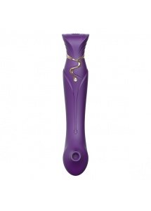 Wibrator grzejący pulsujący do punktu G - Zalo Queen Set G-Spot Pulsewave Vibrator   Fioletowy