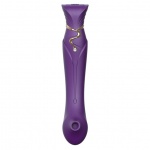 Wibrator grzejący pulsujący do punktu G - Zalo Queen Set G-Spot Pulsewave Vibrator   Fioletowy