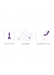 Wibrator i masturbator dla par - Rianne S Duo Vibe Deep Purple 