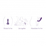 Wibrator i masturbator dla par - Rianne S Duo Vibe Deep Purple 