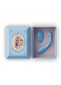 Wibrator i pierścień na penisa + pilot - Zalo Jessica Vibrator & Remote Control   Niebieski