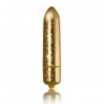Wibrator klasyczny - Rocks-Off Frosted Fleurs   Złoty
