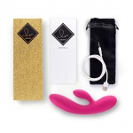 Wibrator króliczek - FeelzToys Lea Vibrator Medium  Glitter Czerwony