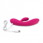 Wibrator króliczek - FeelzToys Lea Vibrator Medium  Glitter Czerwony