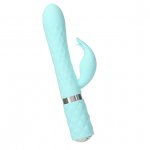Wibrator króliczek z rotacją - Pillow Talk Lively Rabbit Vibrator   Niebieski
