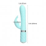 Wibrator króliczek z rotacją - Pillow Talk Lively Rabbit Vibrator   Niebieski