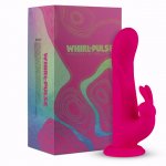 Wibrator króliczek z rotacją i przyssawką - FeelzToys Whirl-Pulse Rotating Rabbit Vibrator & Remote Control   Różowy