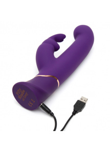 Wibrator króliczek z ruchem posuwistym - Fifty Shades of Grey Greedy Girl Power Thrust Motion G-Spot Vibrator  