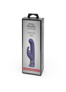Wibrator króliczek z ruchem posuwistym - Fifty Shades of Grey Greedy Girl Power Thrust Motion G-Spot Vibrator  