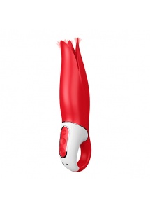 Wibrator z uchwytem kwiat - Satisfyer Vibes Power Flower Red  