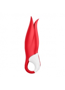 Wibrator z uchwytem kwiat - Satisfyer Vibes Power Flower Red  