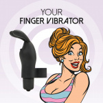 Wibrator na palec - FeelzToys Magic Finger Vibrator Czarny