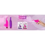 Wibrator na palec - PowerBullet Teasing Tongue With Mini Bullet 9 Functions   Fioletowy