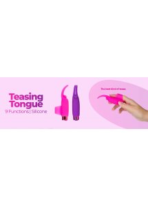Wibrator na palec - PowerBullet Teasing Tongue With Mini Bullet 9 Functions   Fioletowy