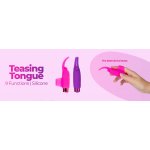 Wibrator na palec - PowerBullet Teasing Tongue With Mini Bullet 9 Functions   Fioletowy