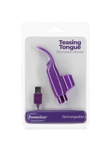 Wibrator na palec - PowerBullet Teasing Tongue With Mini Bullet 9 Functions   Fioletowy