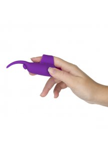 Wibrator na palec - PowerBullet Teasing Tongue With Mini Bullet 9 Functions   Fioletowy