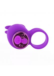 Wibrator na palec - PowerBullet Teasing Tongue With Mini Bullet 9 Functions   Fioletowy