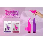 Wibrator na palec - PowerBullet Teasing Tongue With Mini Bullet 9 Functions   Różowy