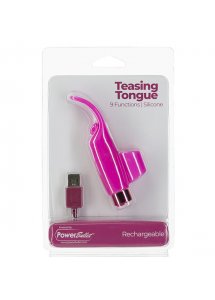 Wibrator na palec - PowerBullet Teasing Tongue With Mini Bullet 9 Functions   Różowy