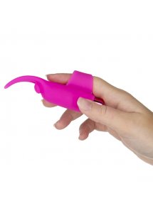 Wibrator na palec - PowerBullet Teasing Tongue With Mini Bullet 9 Functions   Różowy