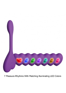 Wibrator plus stymulator zdalne sterowanie - Kama Sutra Rhythm Natya Ultimate Couples Toys  Fioletowy