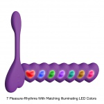 Wibrator plus stymulator zdalne sterowanie - Kama Sutra Rhythm Natya Ultimate Couples Toys  Fioletowy