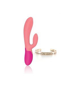 Wibrator podgrzewany z króliczkiem - RS Essentials Xena Rabbit Czerwony