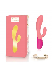 Wibrator podgrzewany z króliczkiem - RS Essentials Xena Rabbit Czerwony