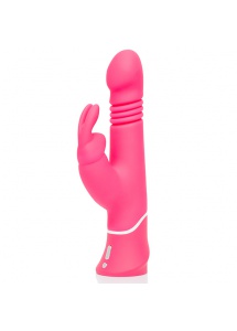 Wibrator posuwisty - Happy Rabbit Thrusting Realistic Pink  